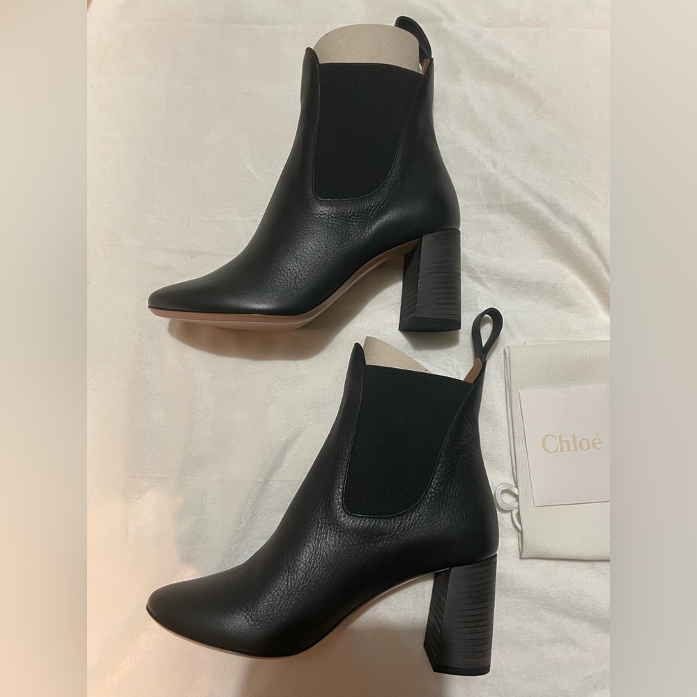 Chloe Leather Carlina Black Ankle Boots 🖤 - Picture 3 of 6